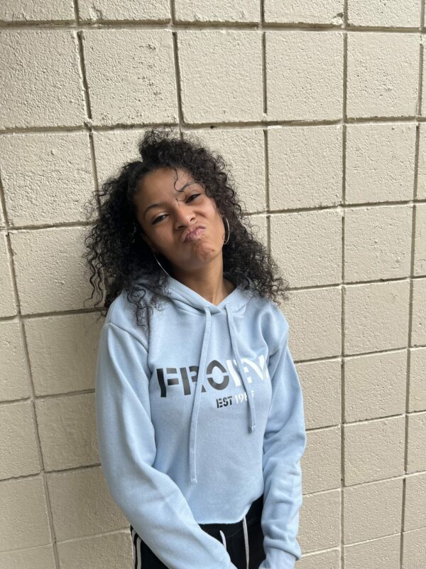 “DNM” Crop Top Hoodie - Image 5