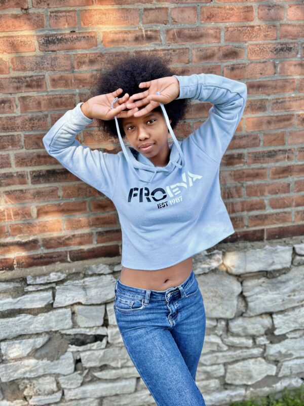 “DNM” Crop Top Hoodie - Image 2