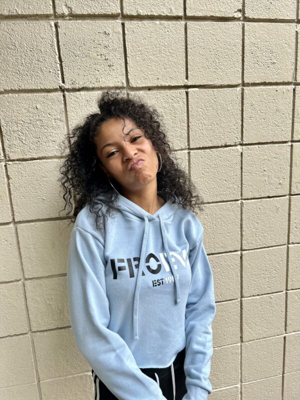 “DNM” Crop Top Hoodie - Image 4